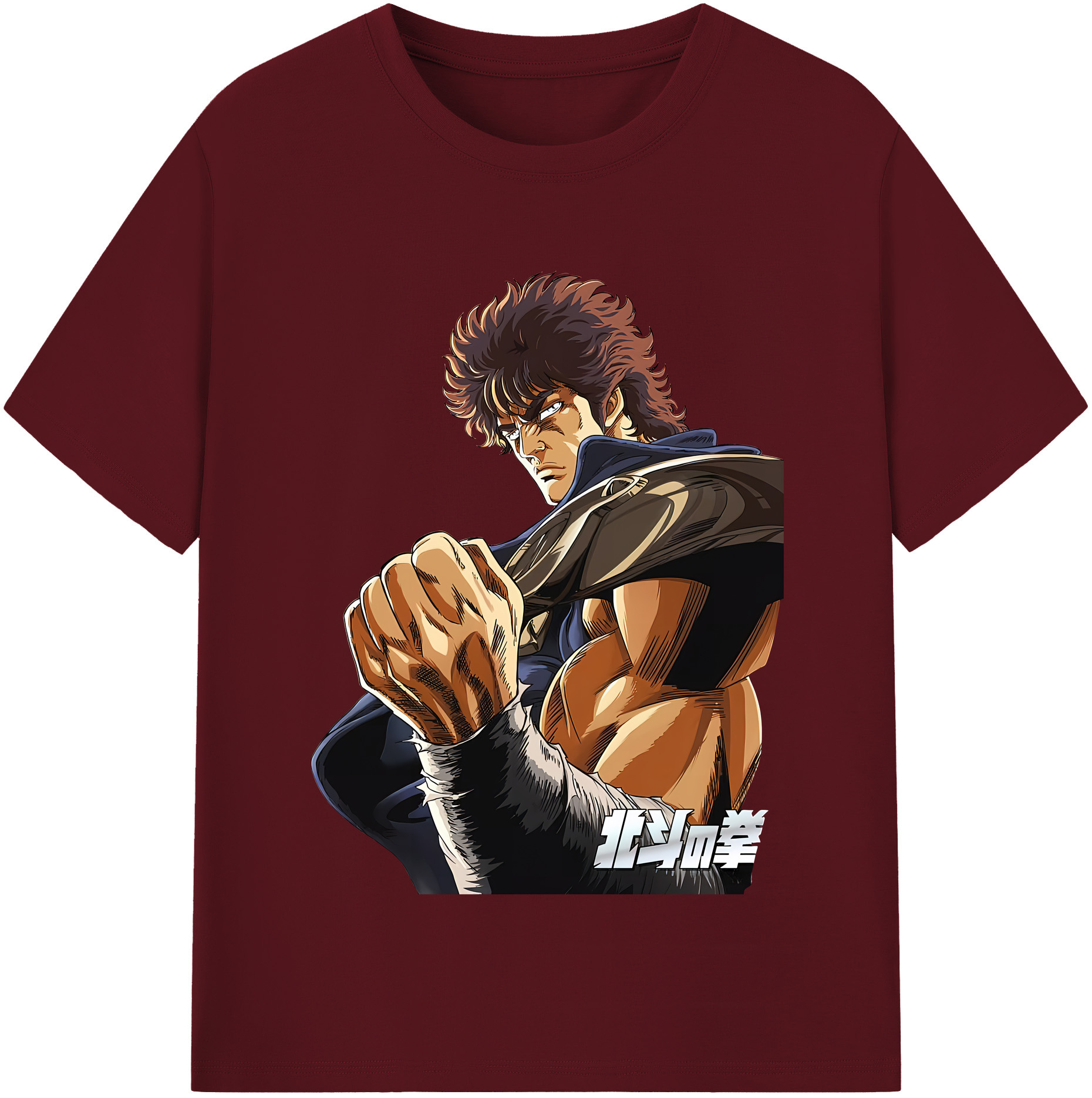 （画像用） 北斗の拳 Fist of the North Star 綿100％半袖Tシャツ（フロントプリント）